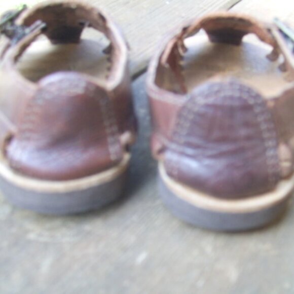 Leather Toddler Huarache Closed Toe Sandals Size 4 - Picture 5 of 6